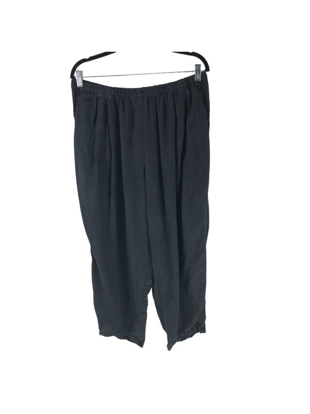 Eileen Fisher Black Checkered Elastic Waist Pants Vintage 90s Minimalist 1X?